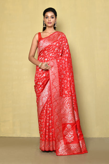 Designer Red Saree