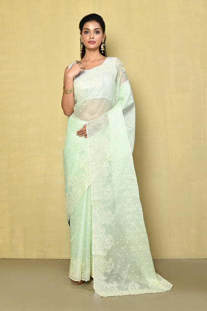 Designer White Saree