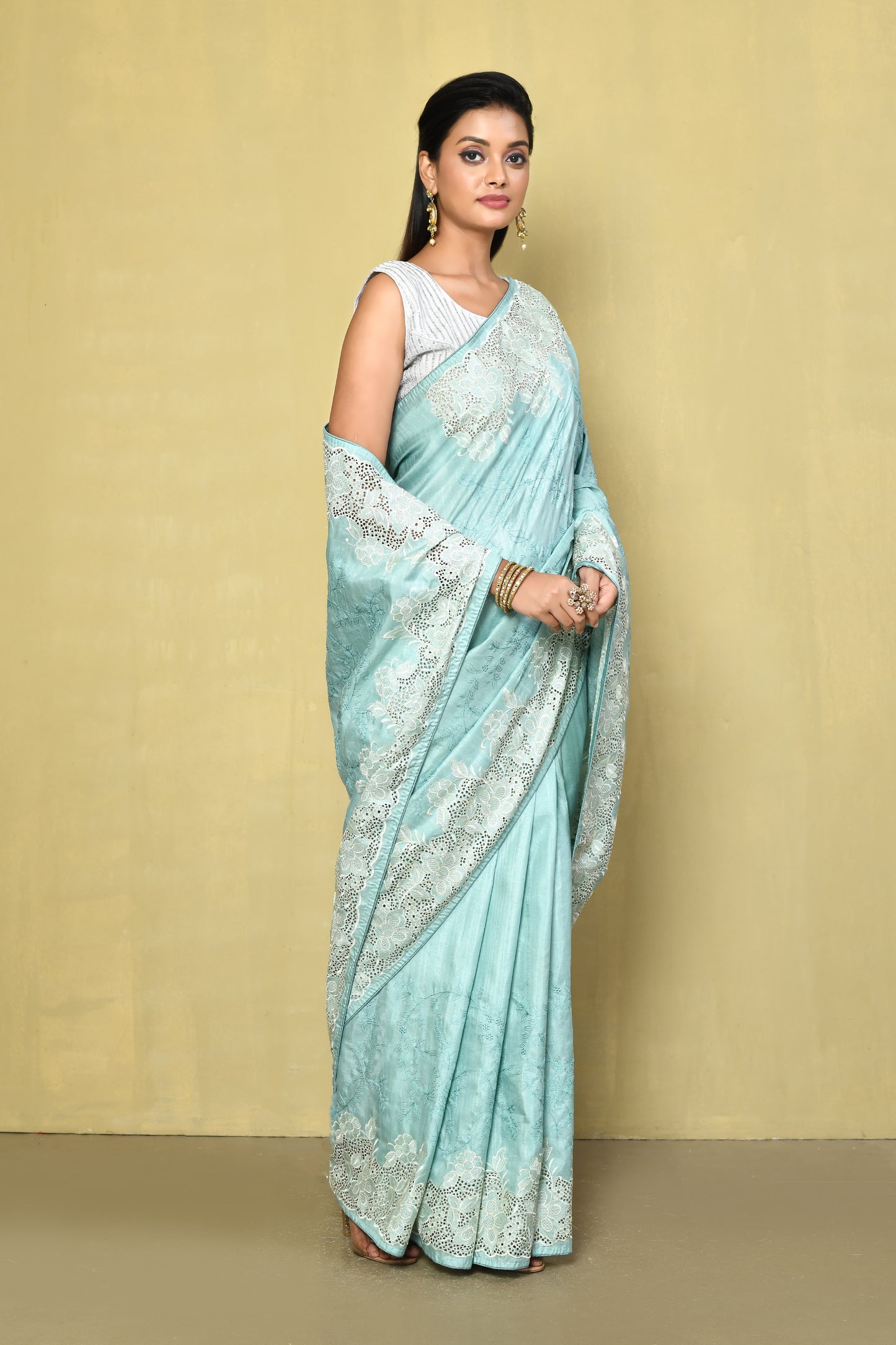 Designer Blue Saree