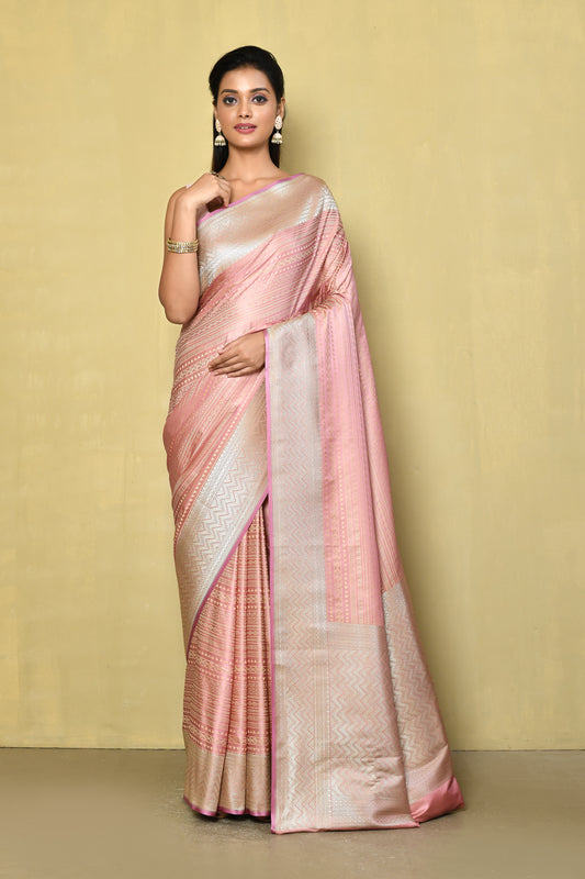 Designer Peach Saree