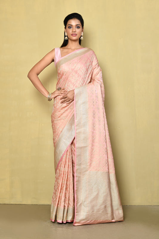 Designer Peach Saree