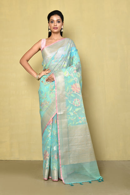 Designer Blue Saree