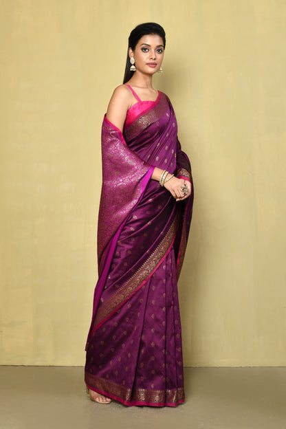 Designer purple Saree