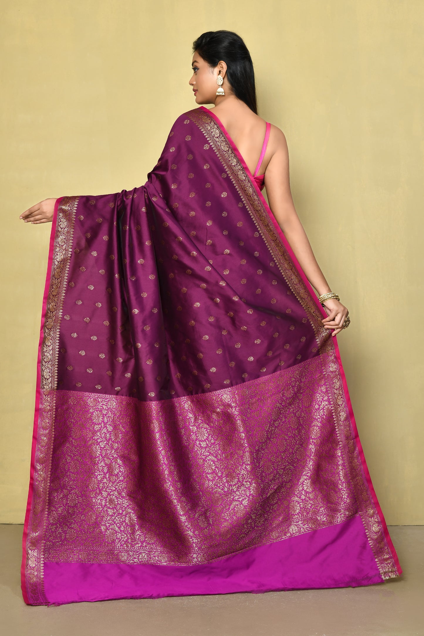 Designer purple Saree