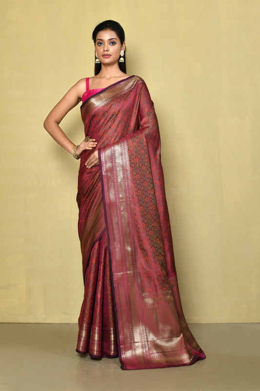 Designer Red Saree