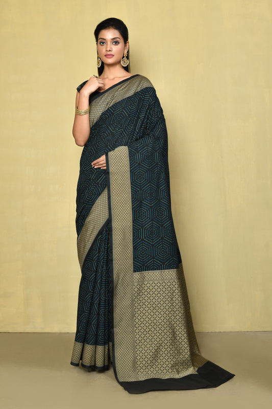 Designer Black Saree