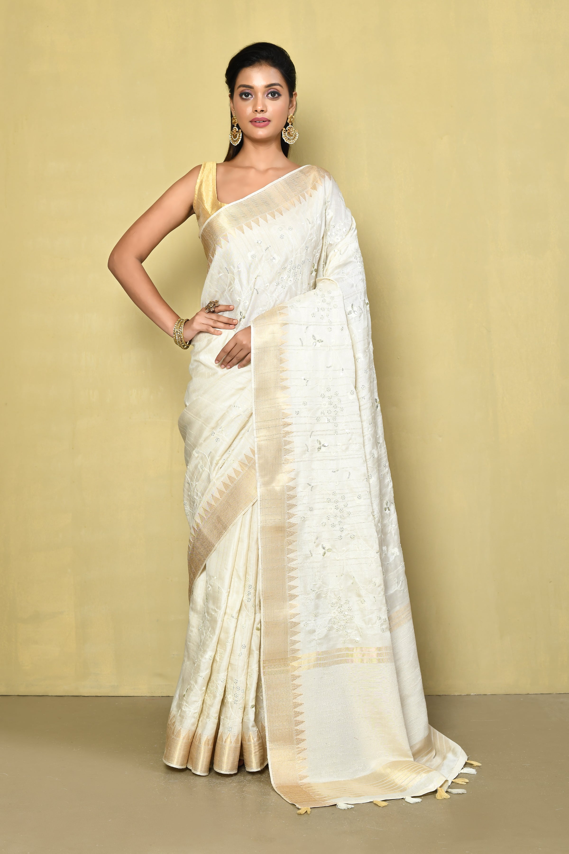 White Saree - Buy Latest White Color Designer Sarees Online