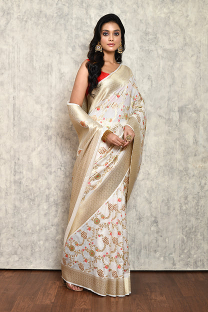 Off White Silk Saree