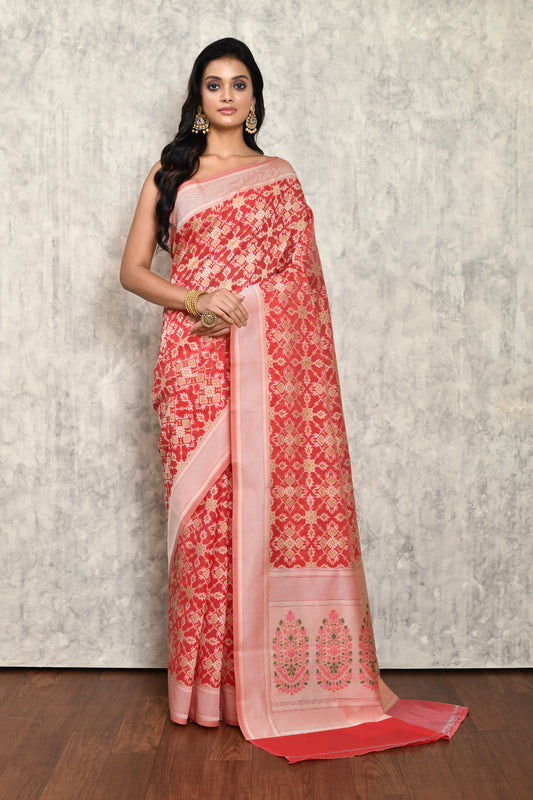 Pink Chanderi Saree