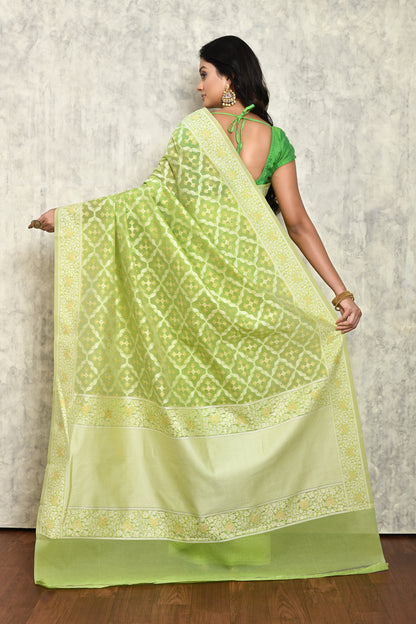 Green Chanderi Saree