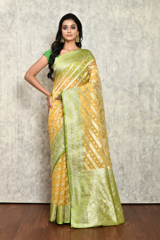 Yellow Silk Saree