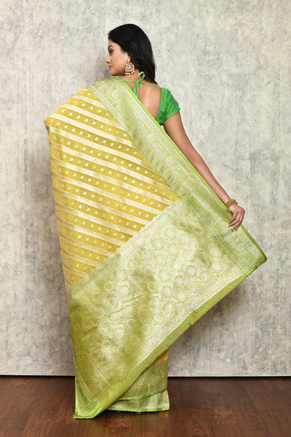 Yellow Silk Saree