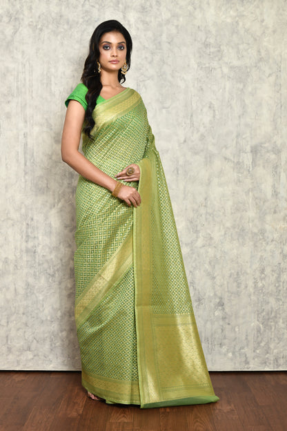 Green Chanderi Saree