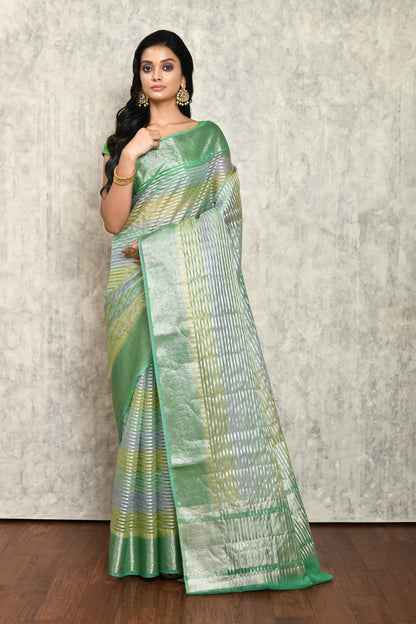 Green Chanderi Saree