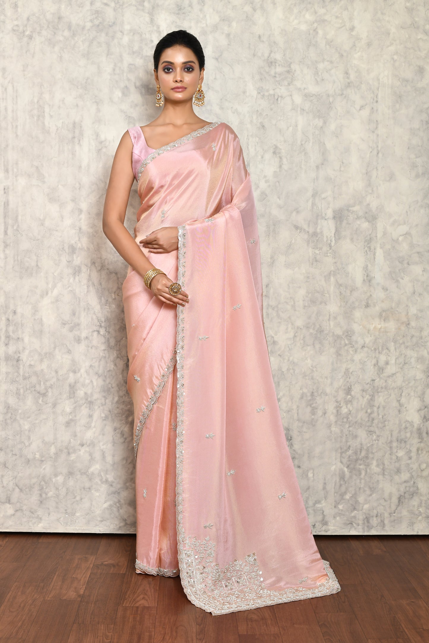 Pink Silk Saree