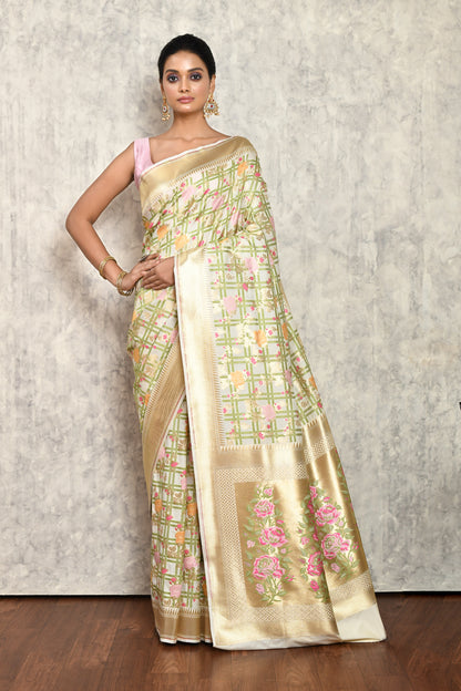 Off White Silk Saree