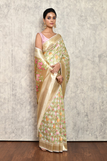 Off White Silk Saree