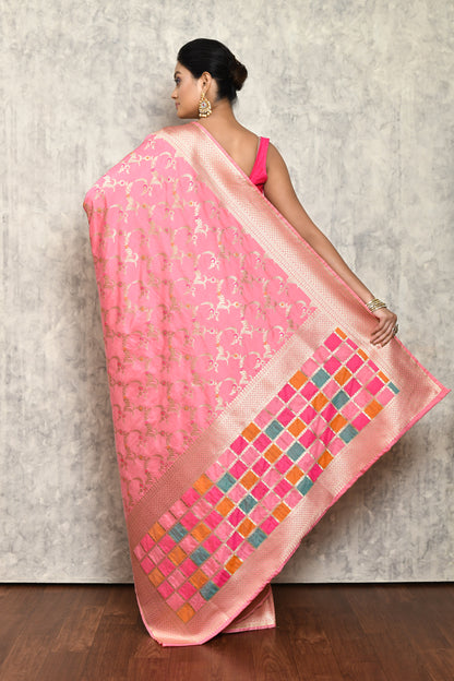 Pink Silk Saree