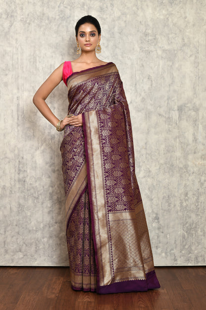 Purple Silk Saree