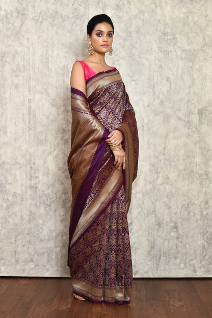 Purple Silk Saree