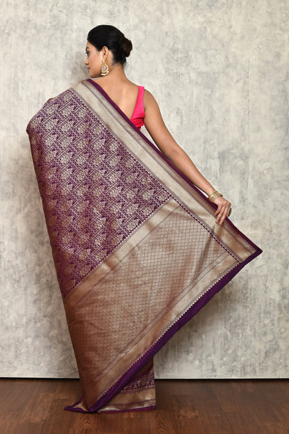 Purple Silk Saree