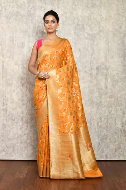 Yellow Silk Saree