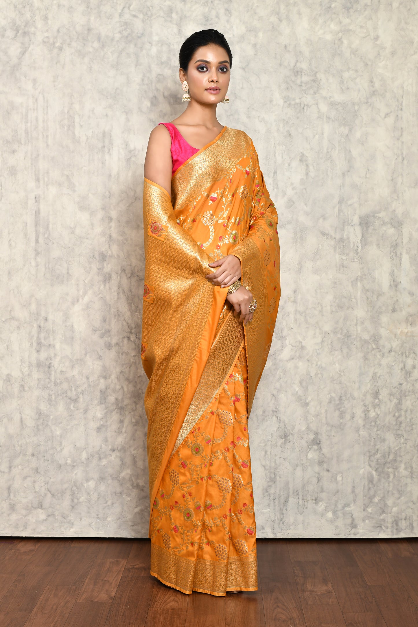 Yellow Silk Saree