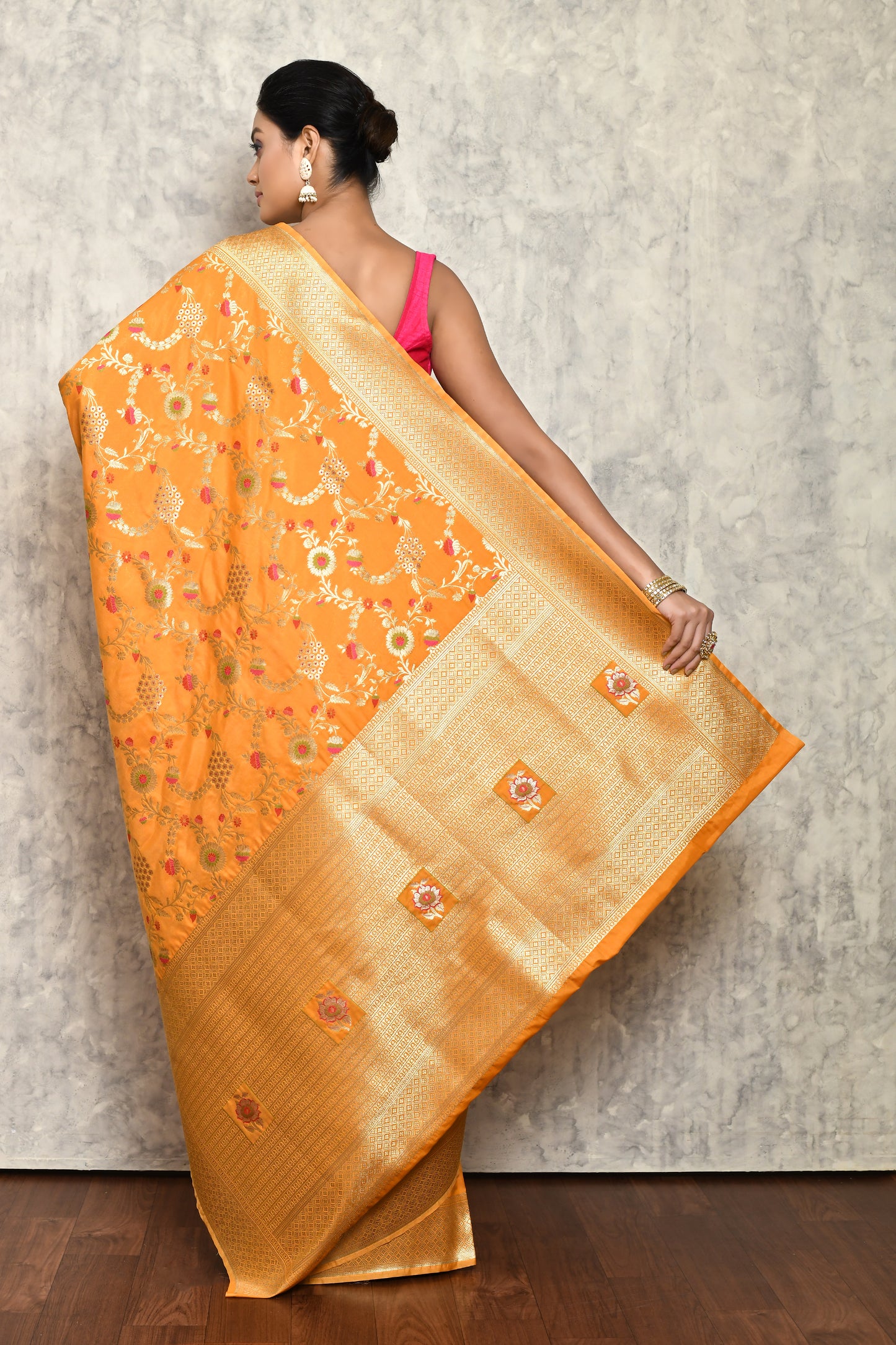 Yellow Silk Saree