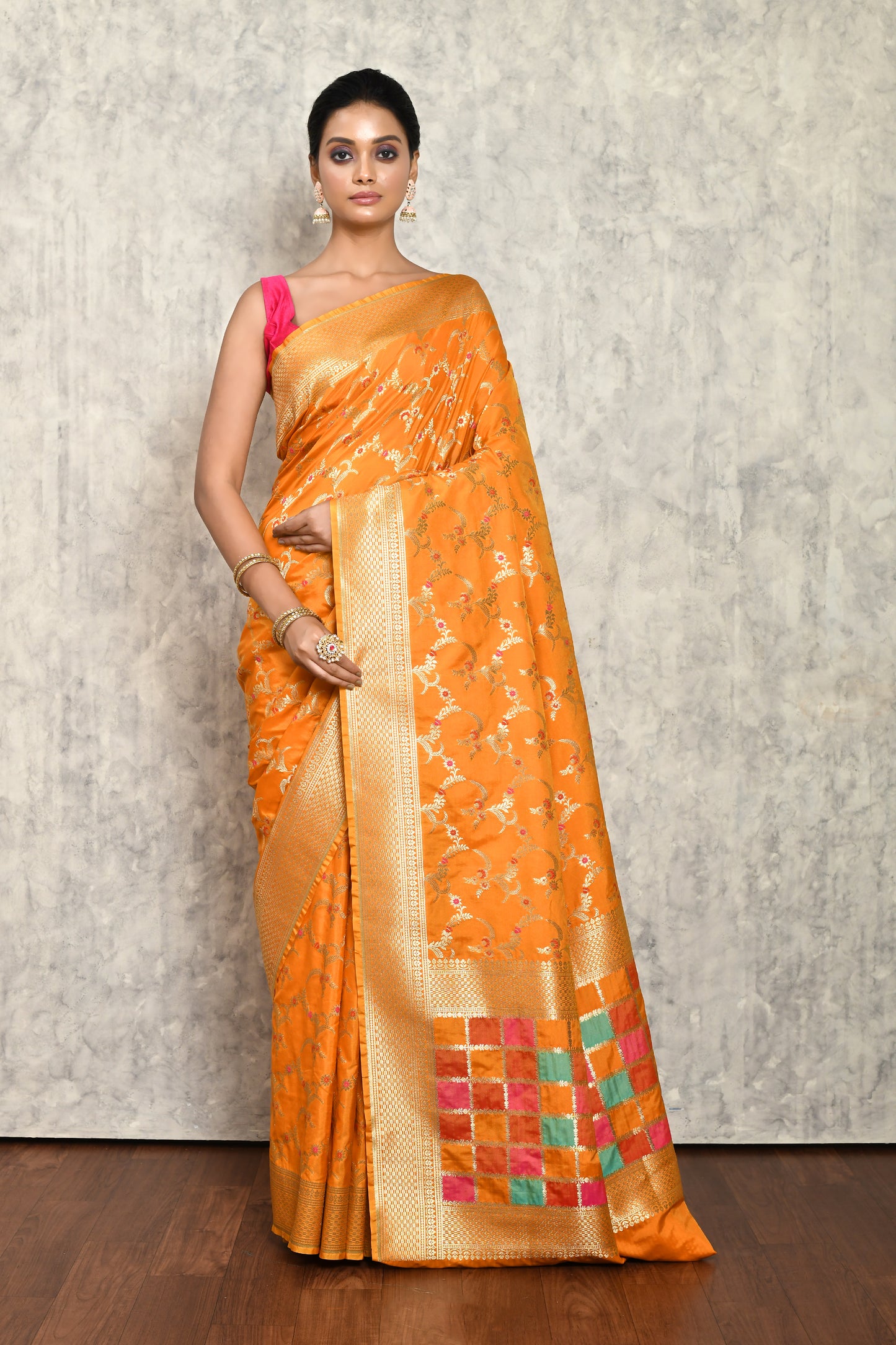 Yellow Silk Saree