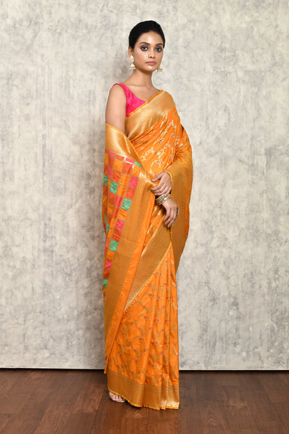 Yellow Silk Saree