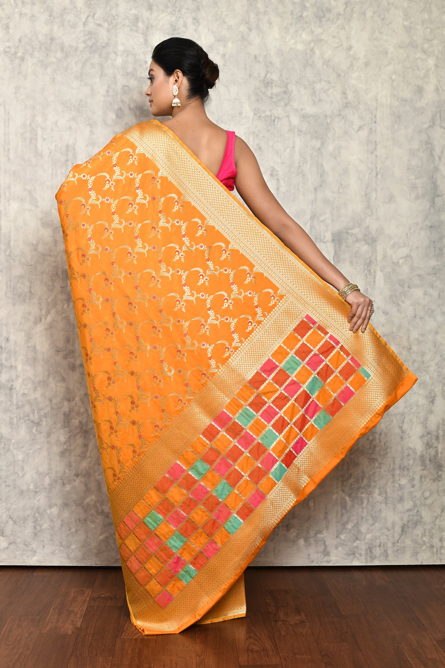 Yellow Silk Saree