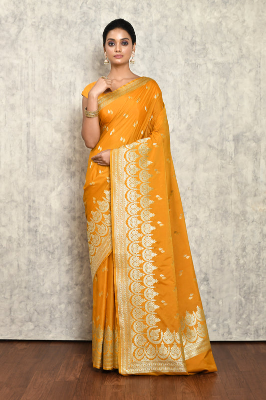 Yellow Silk Saree