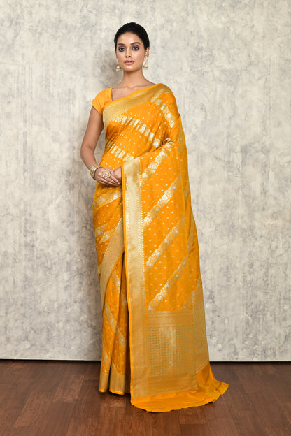 Yellow Silk Saree