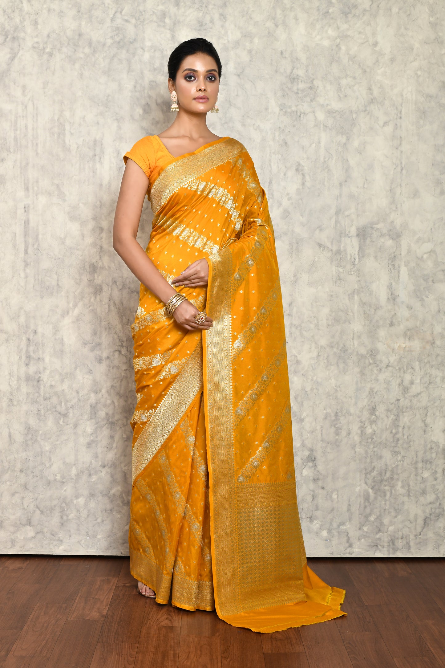 Yellow Silk Saree