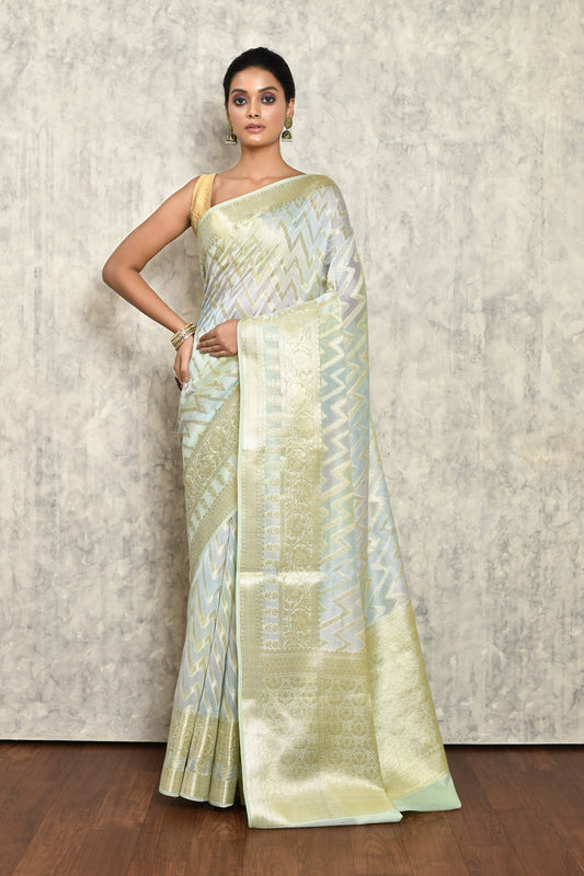 Grey Chanderi Saree