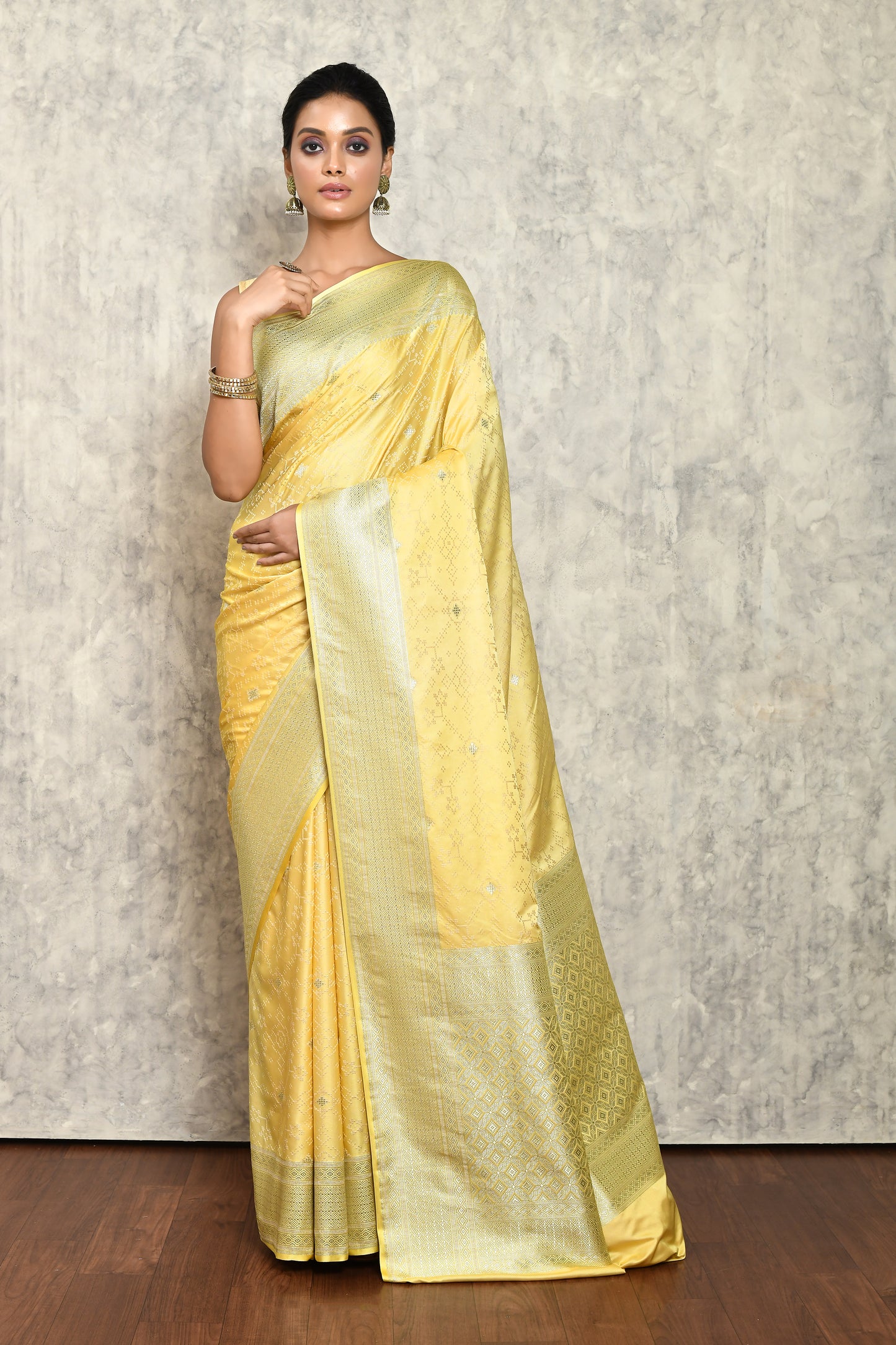 Yellow Silk Saree