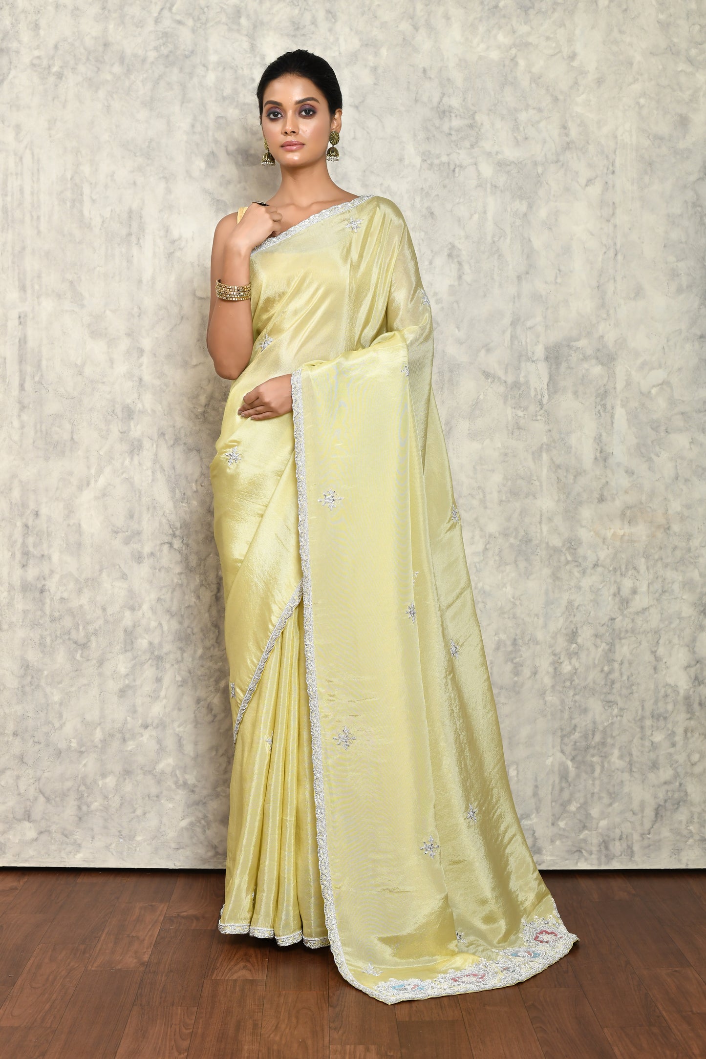 Yellow Silk Saree