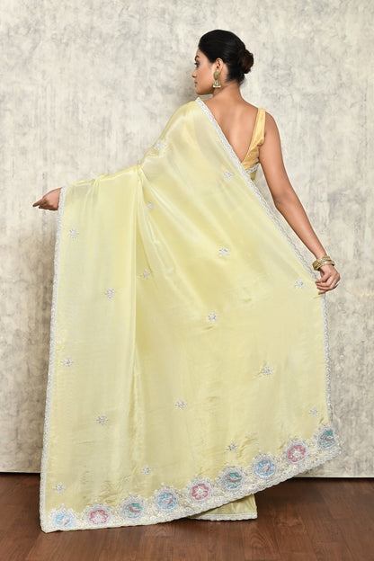 Yellow Silk Saree