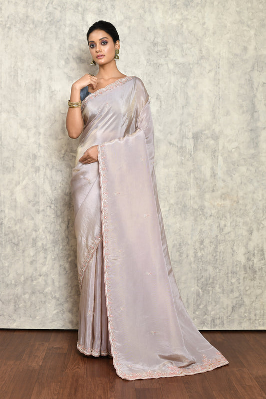 Pink Silk Saree