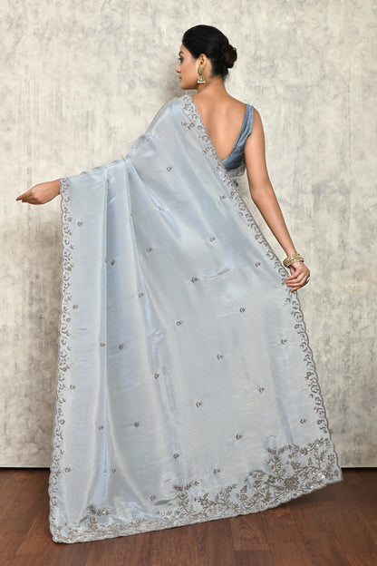 Grey Silk Saree