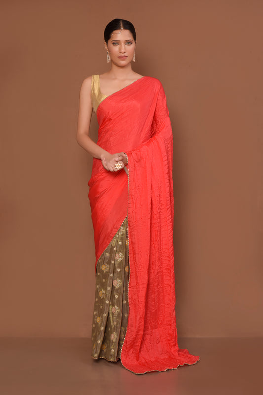 Designer Multicolor Tissue Saree