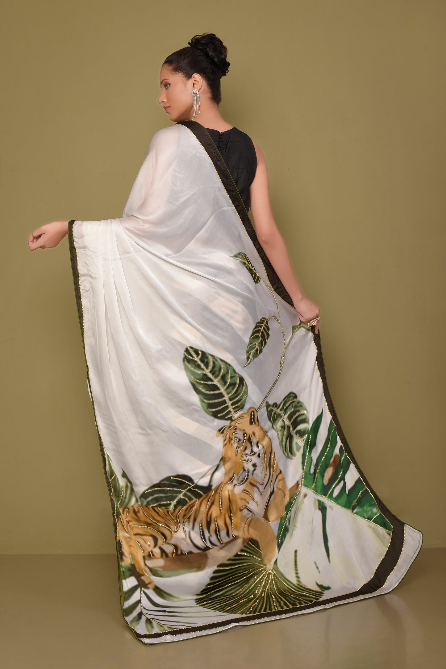 Designer White Tissue Saree