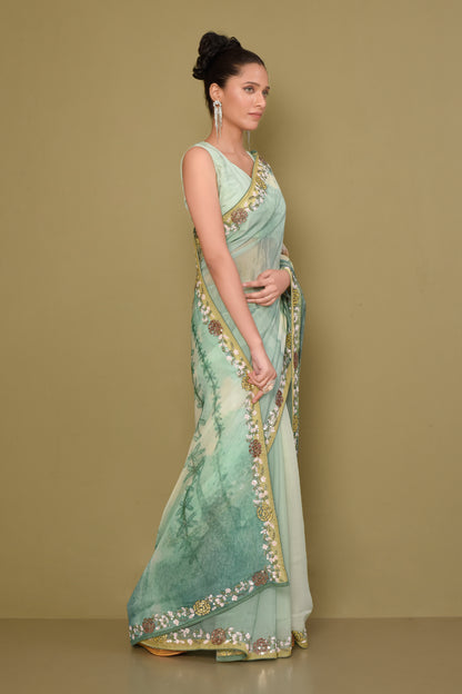 Designer Multicolor Georgette Saree