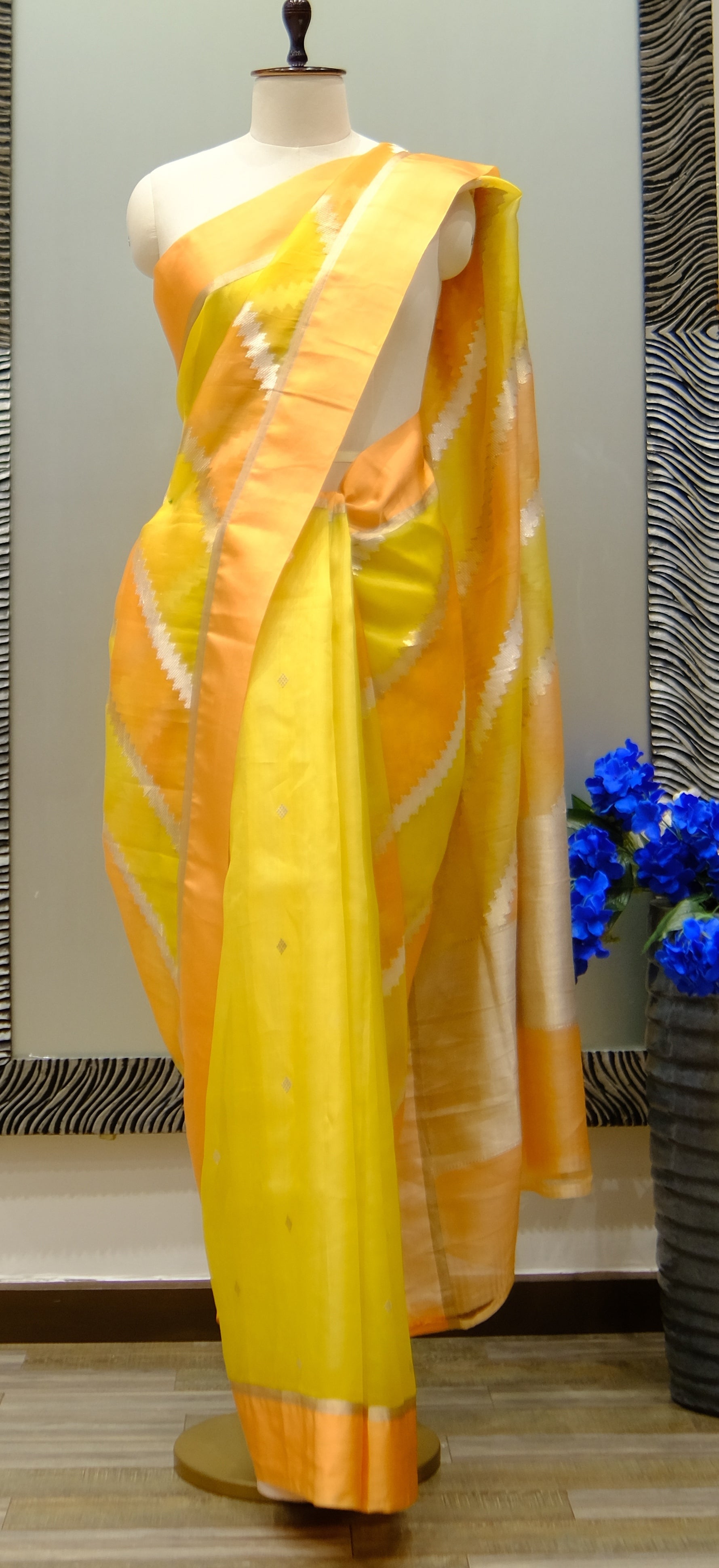 Buy Online: Yellow Designer Saree - Fashion Sarees