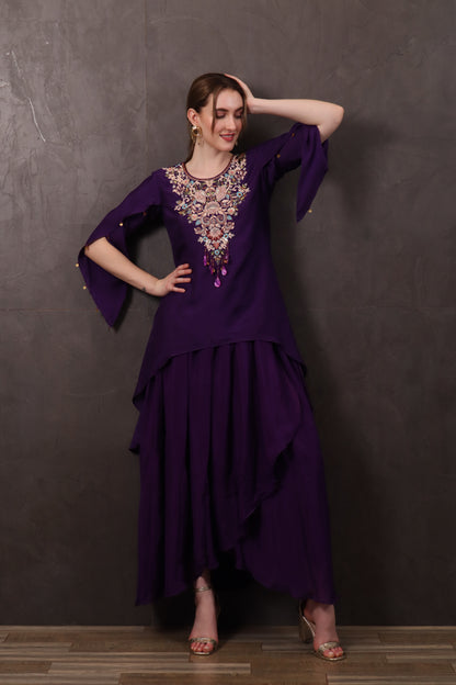 Violet Muslin Kaftan Dress