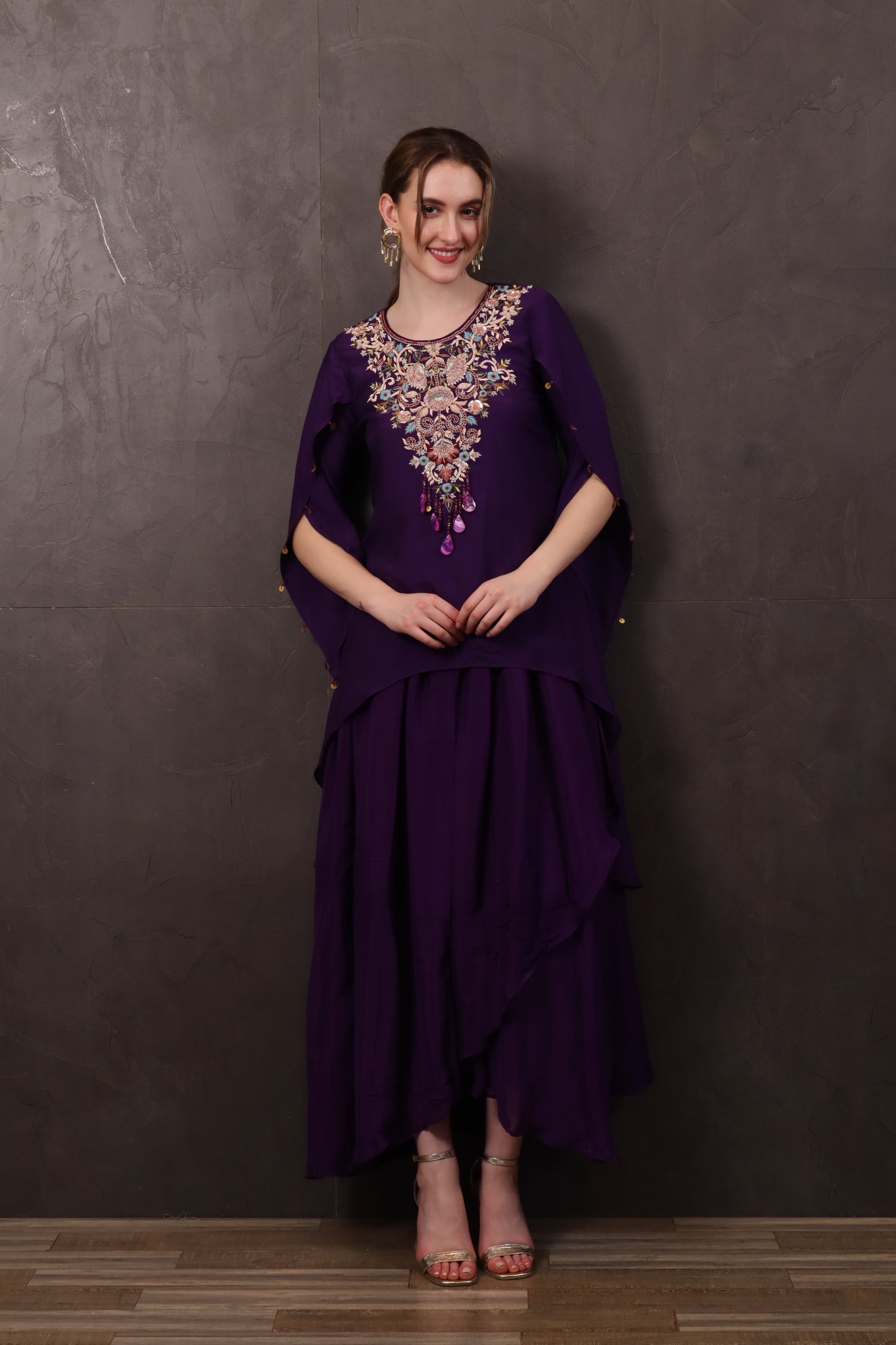 Violet Muslin Kaftan Dress