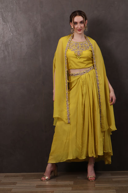 Yellow Muslin Co-Ord Set