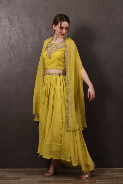 Yellow Muslin Co-Ord Set