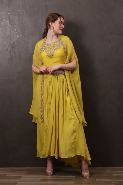 Yellow Muslin Co-Ord Set