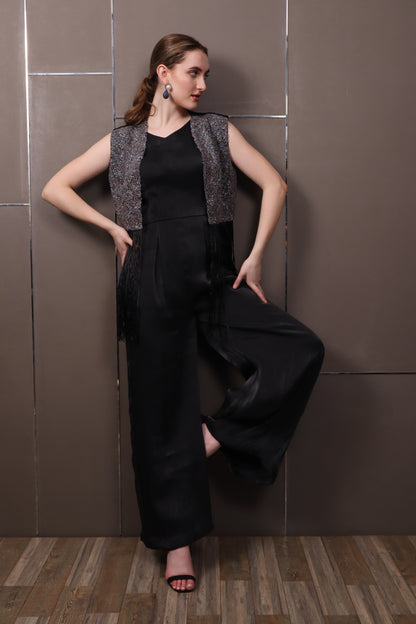 Black Organza Jumpsuit